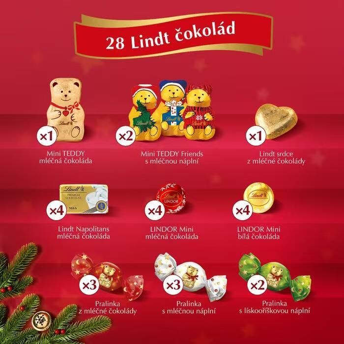 Lindt 瑞士蓮2025倒數聖誕朱古力日曆