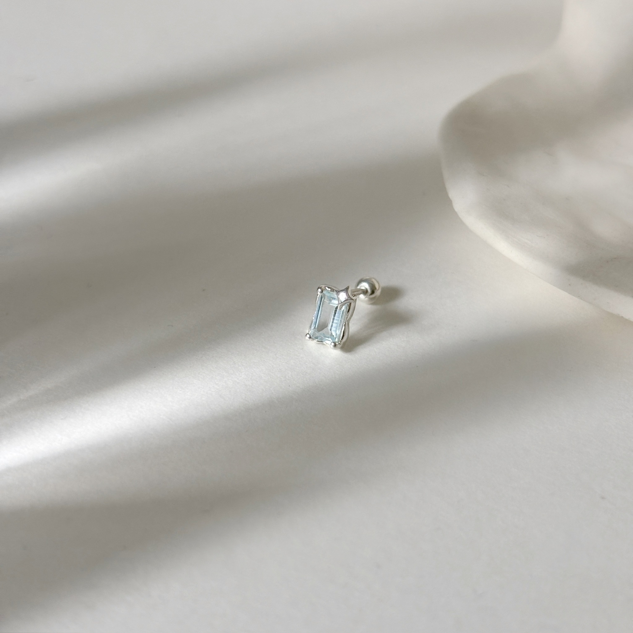 星芒魔鏡托帕石轉珠耳環