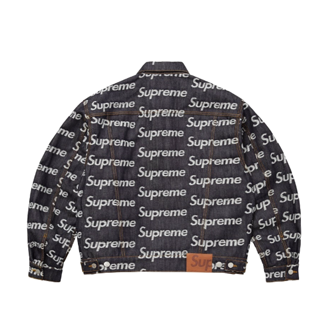 Supreme 25FW Jacquard Logos Denim Trucker | FLOMMARKET