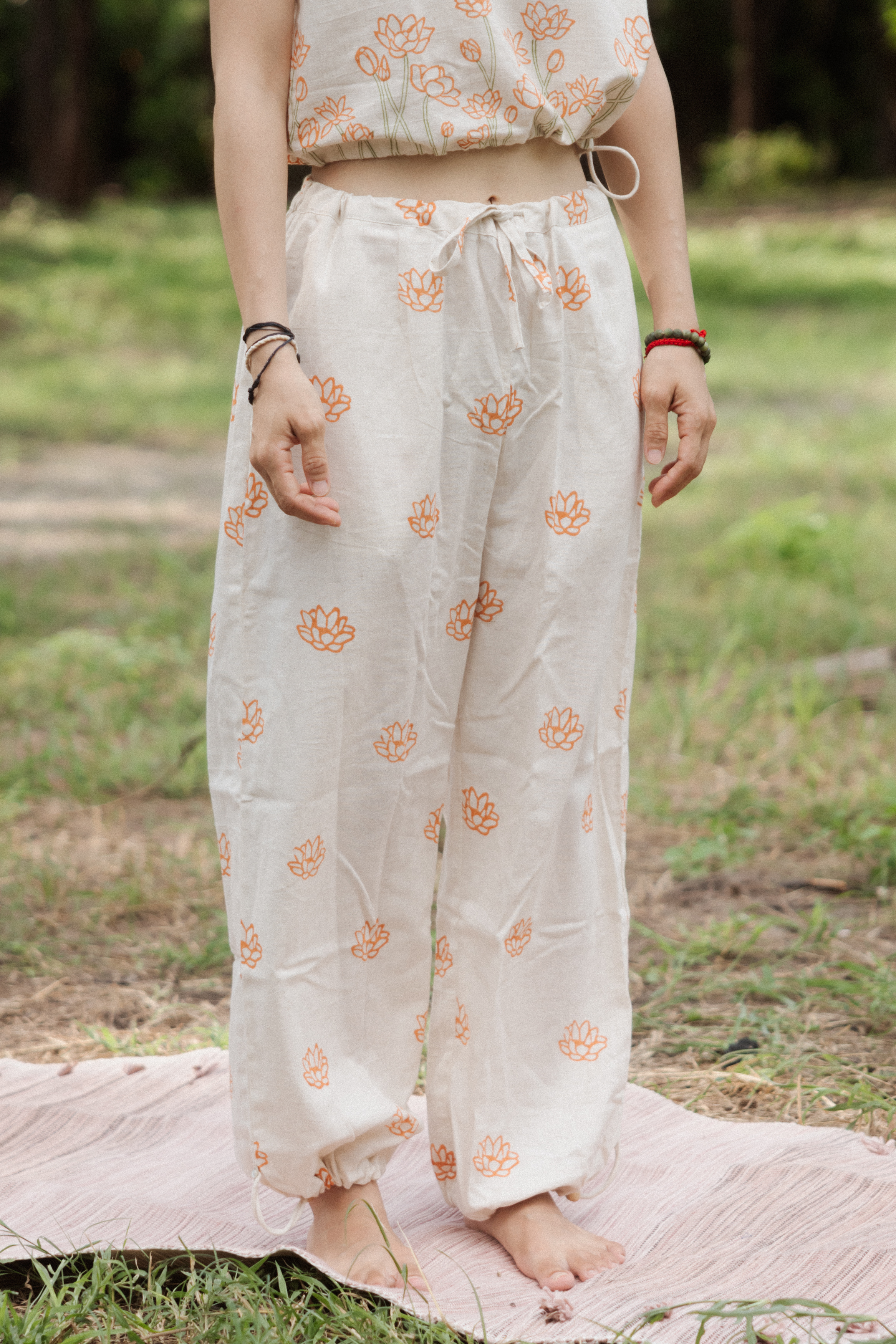 Ananda_女純棉瑜伽蓮花長褲