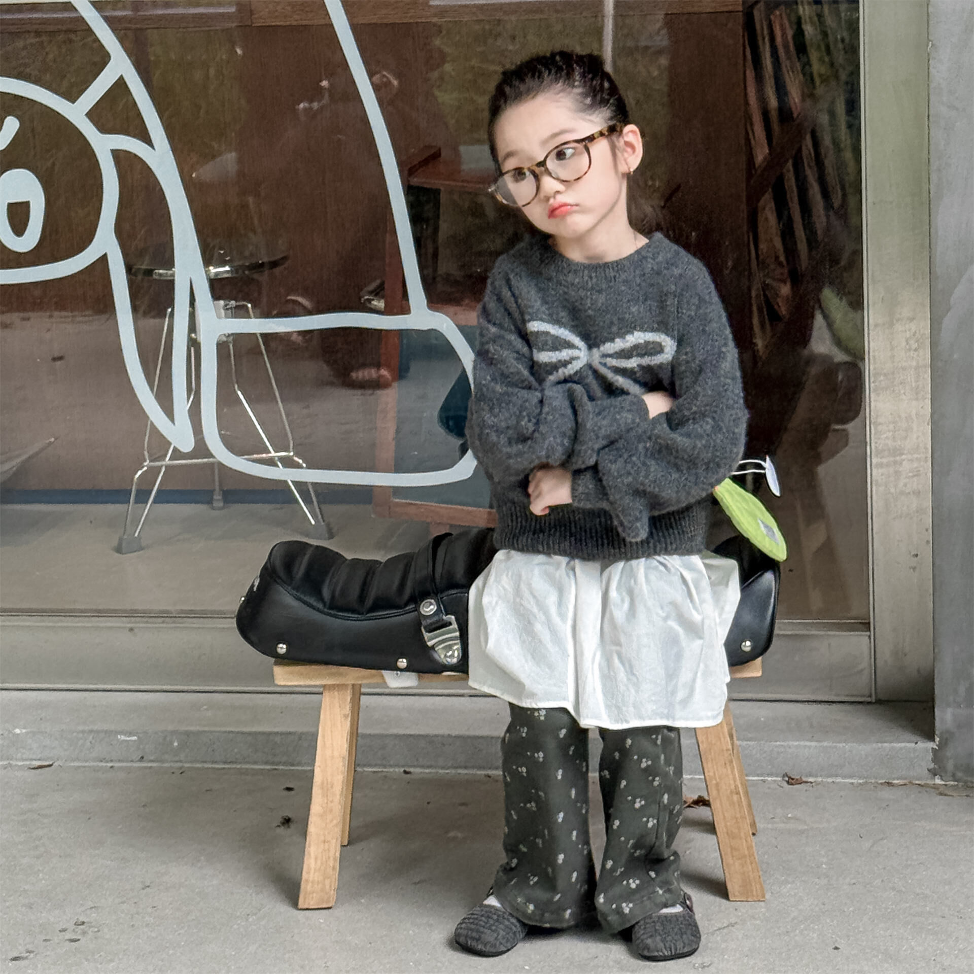 花邊碎花微喇叭褲(80-130)