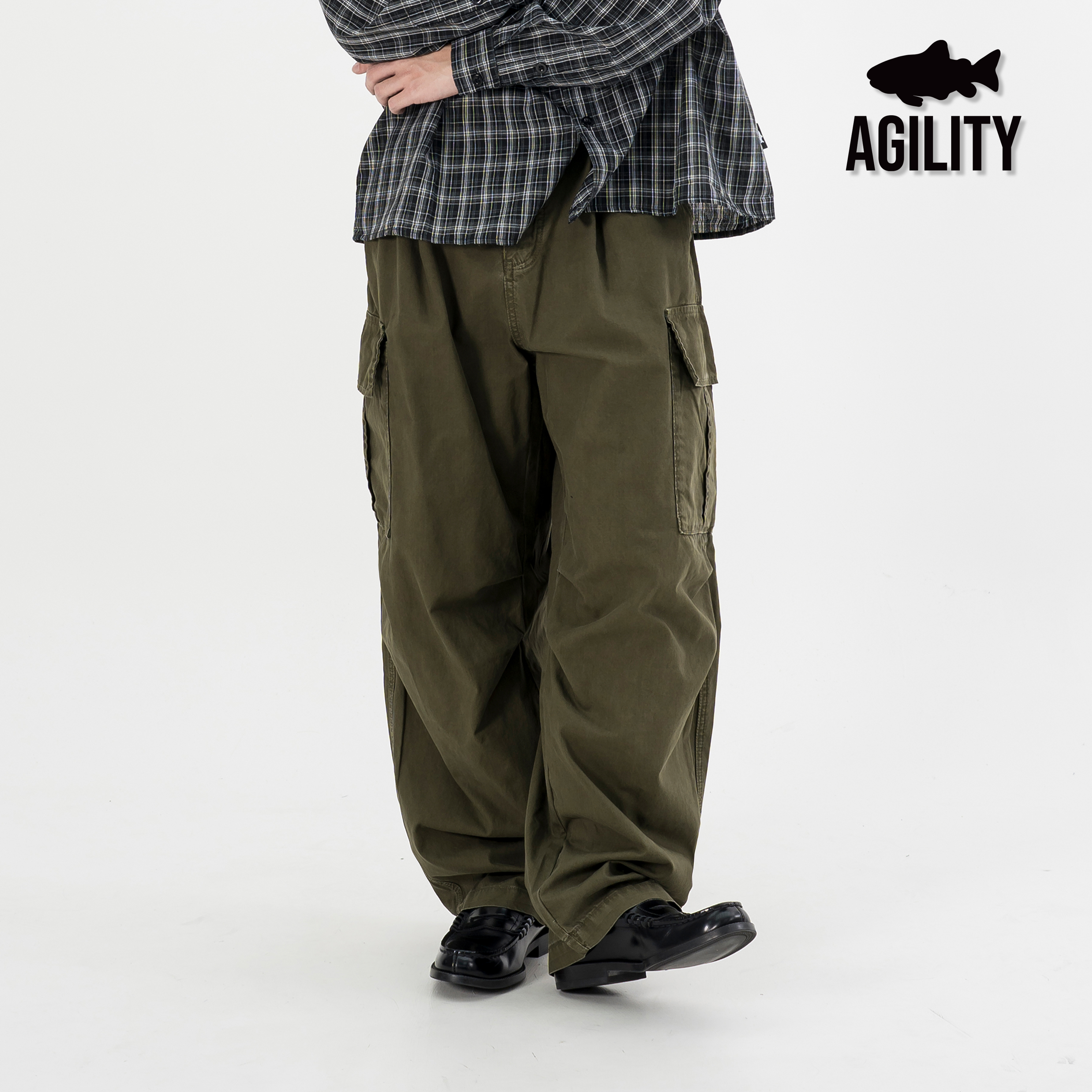 AGILITY Washed Baggy Cargo Pants 水洗 六口袋 軍長褲 [A4W]