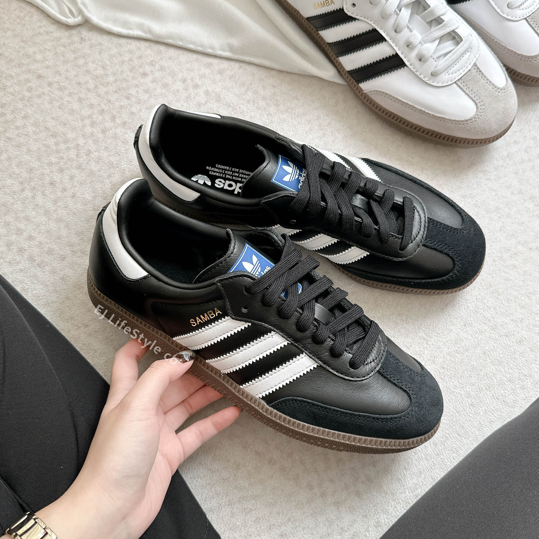 ADIDAS ORIGINAL SAMBA OG 焦糖底 黑色 麂皮 B75807  / 現貨