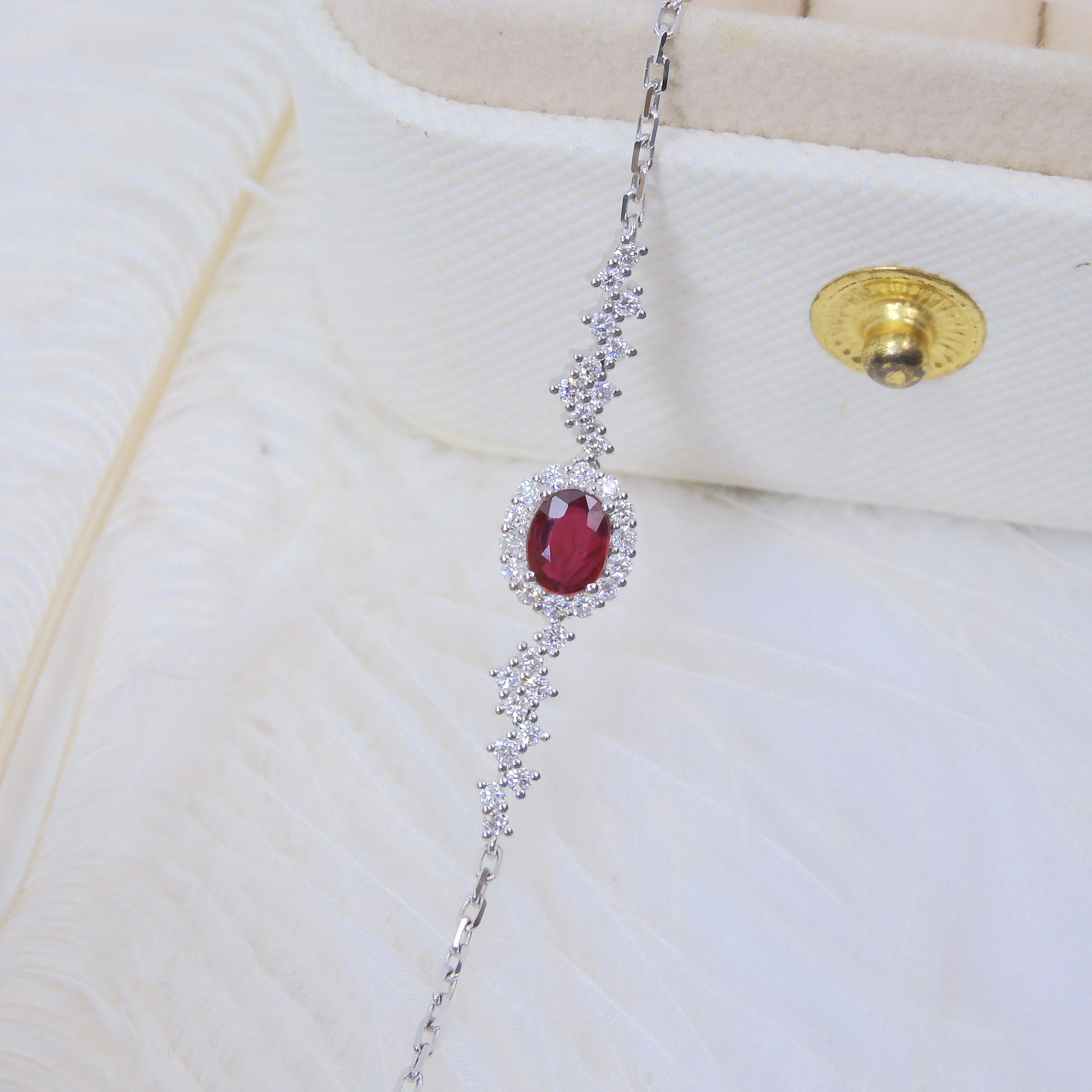 18K金 0.32ct 紅寶石手鏈 (配證書)