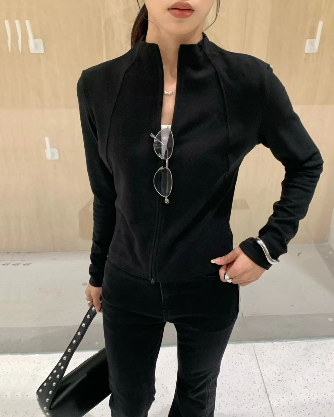 Nellie&Co.立領雙開拉鍊保暖外套(特價)