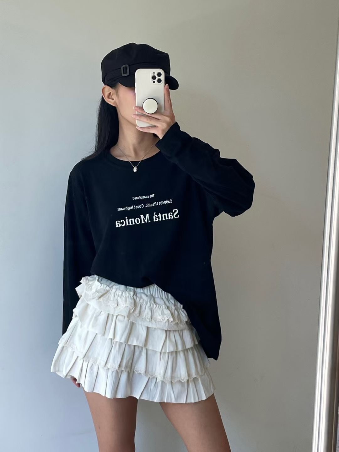 蕾絲頂層蛋糕短裙