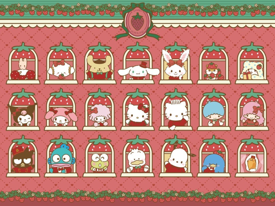 現貨┃日本三麗鷗樂園限定 sanrio 秋冬 草莓系列 兔媽媽 娃娃 吊飾