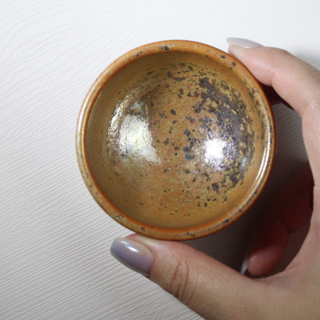 重落灰柴燒折腰品茗杯