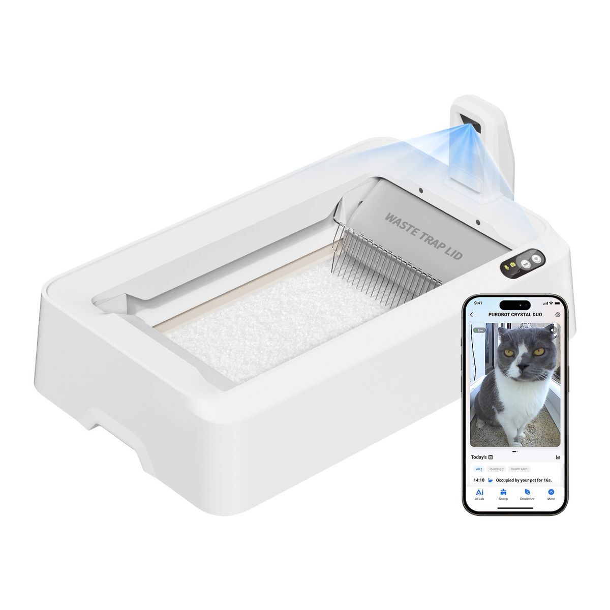 PETKIT - PUROBOT CRYSTAL DUO AI智能鏡頭全自動雙翼貓廁所