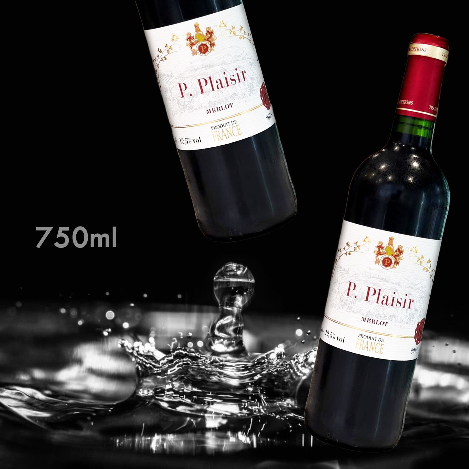 Pays d'Oc IGP P.Plaisir Merlot 2018 梅洛紅酒 (750ML)