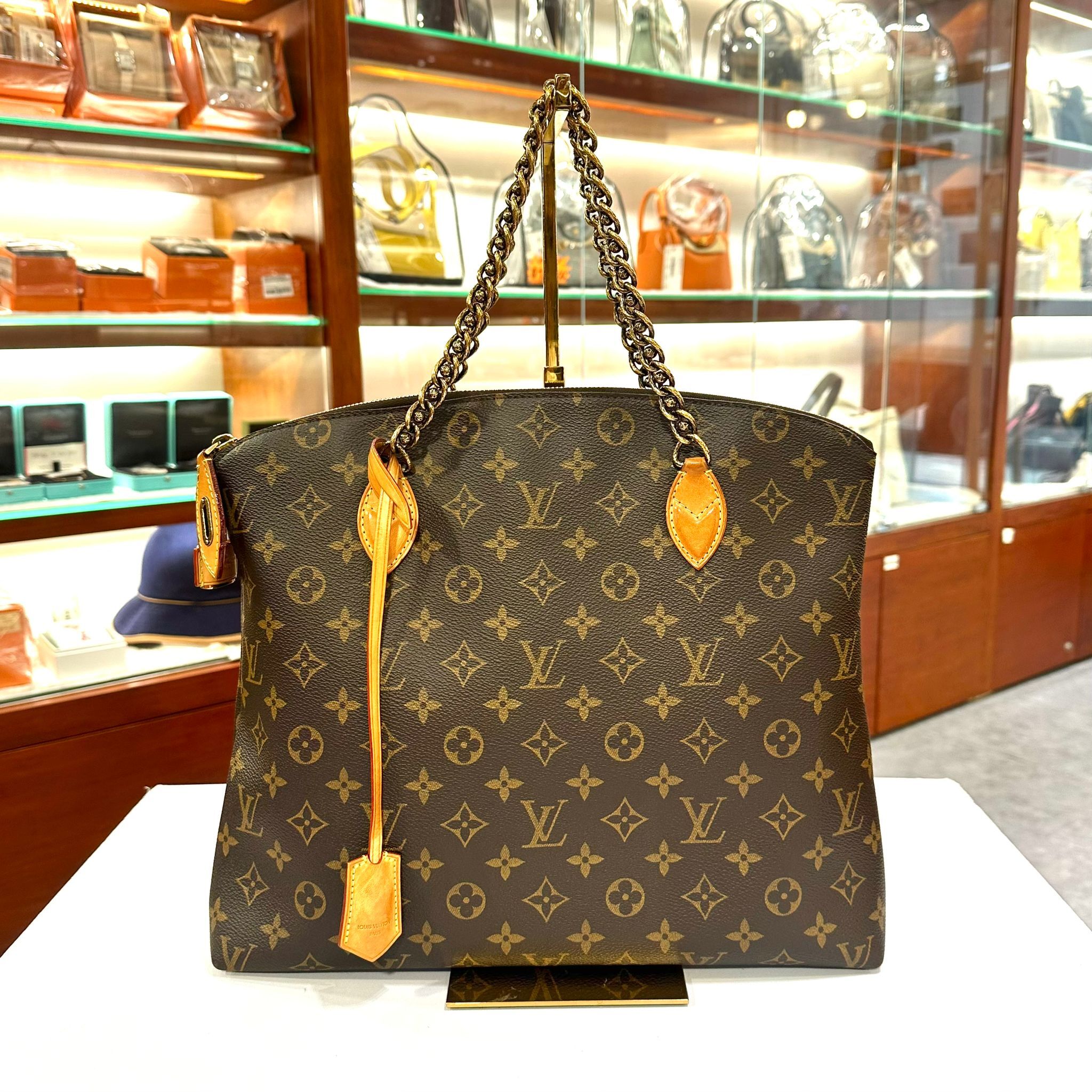 98%NEW二手LV鏈條單肩袋 M40989 啡色MONOGRAM LOCKIT CHAIN BAG #兩年免費保養 #香榭站正品