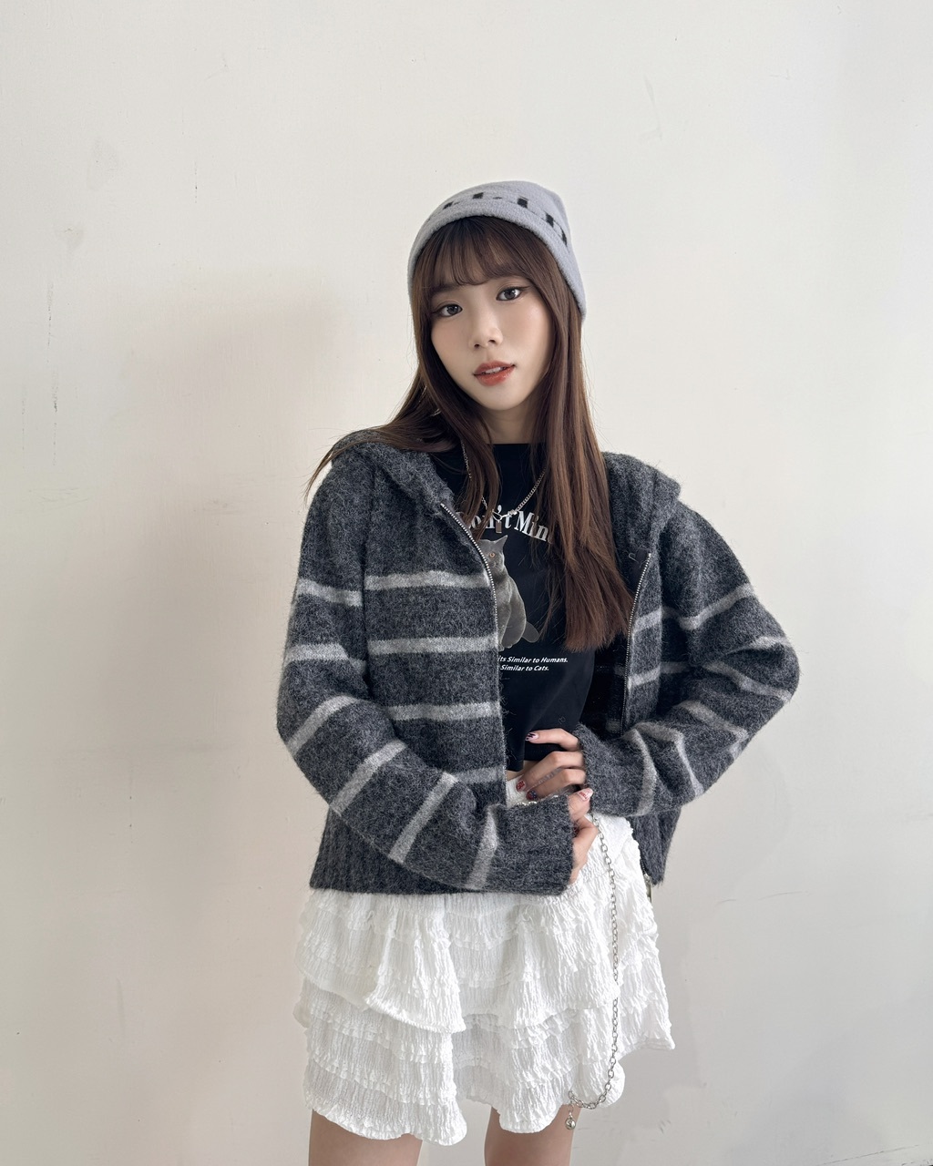 秋季限定☕️橫條紋毛感外套-3696