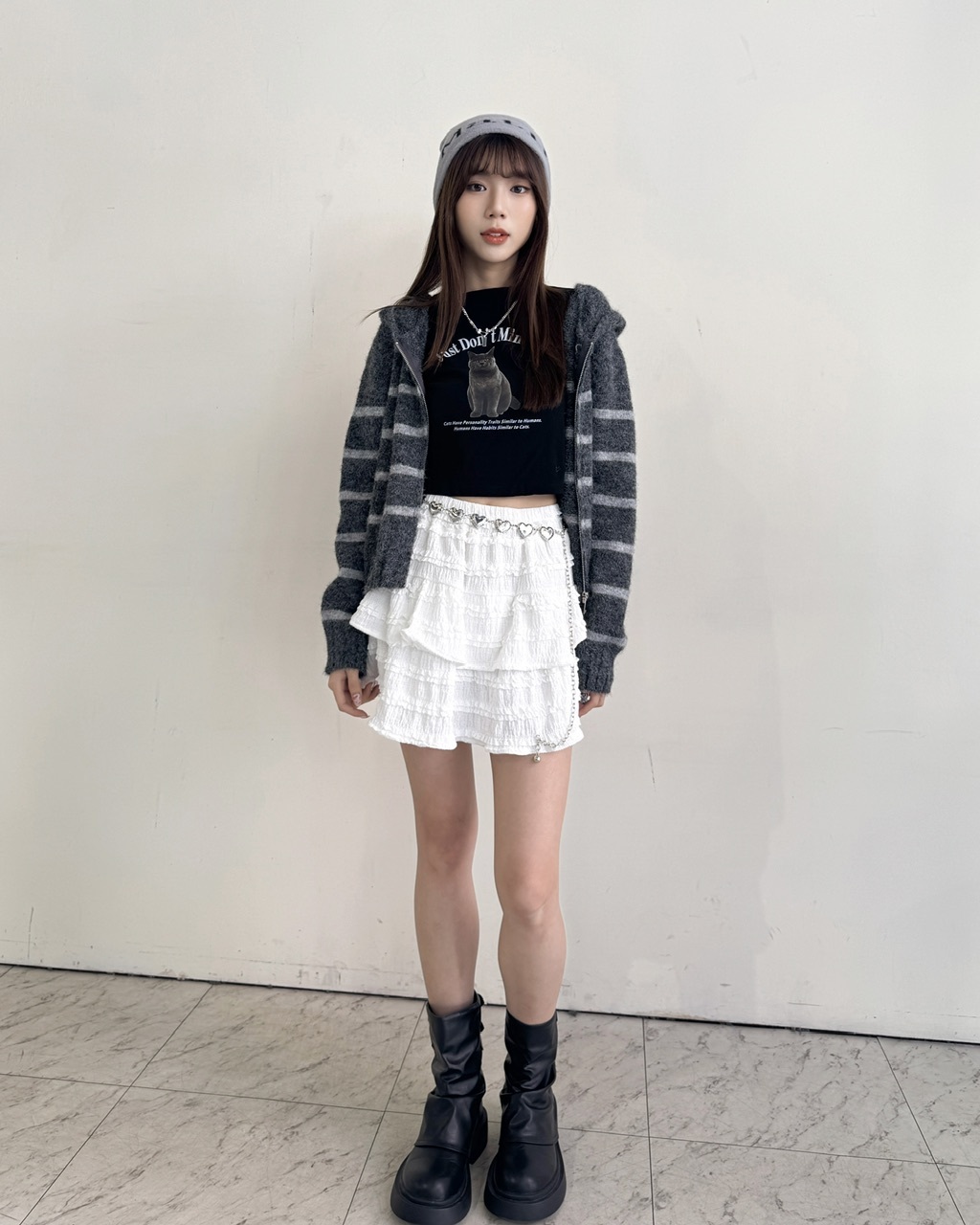 秋季限定☕️橫條紋毛感外套-3696