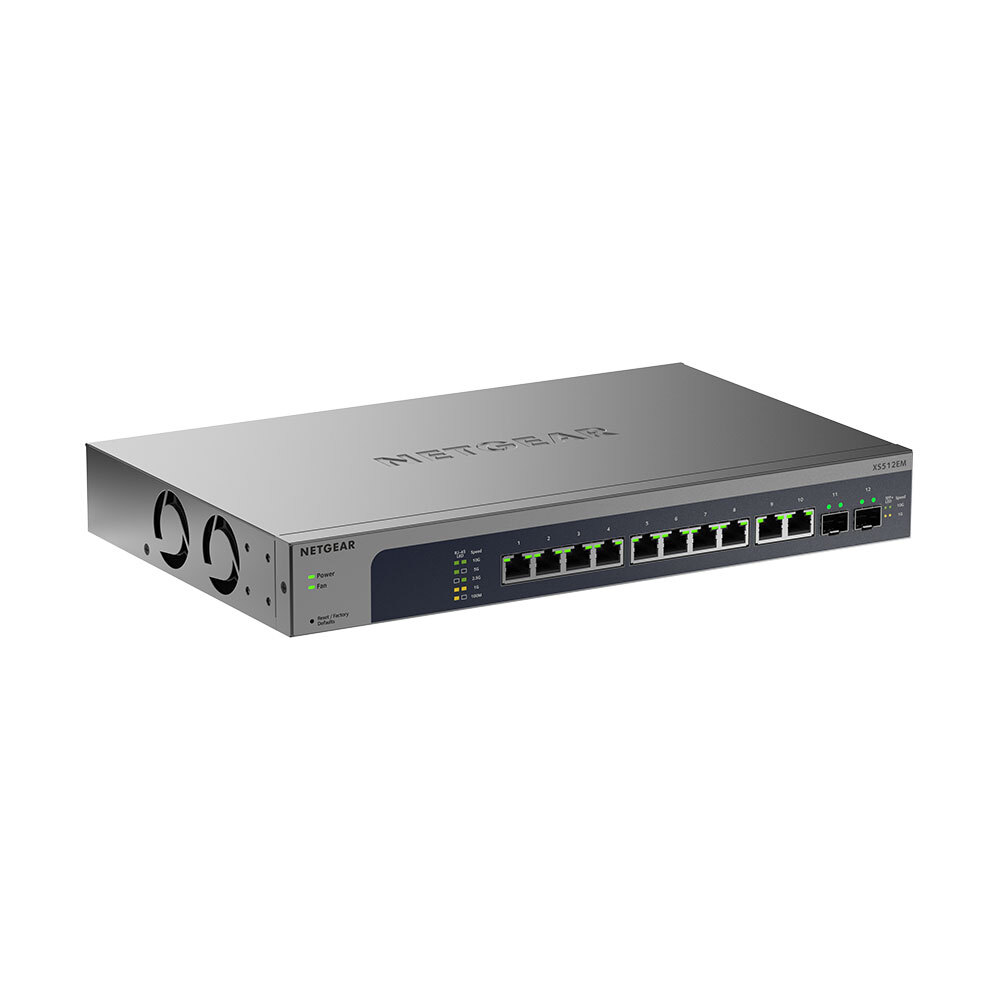 NETGEAR XS512EMv2 簡易網管Multi-Giga 5速交換器