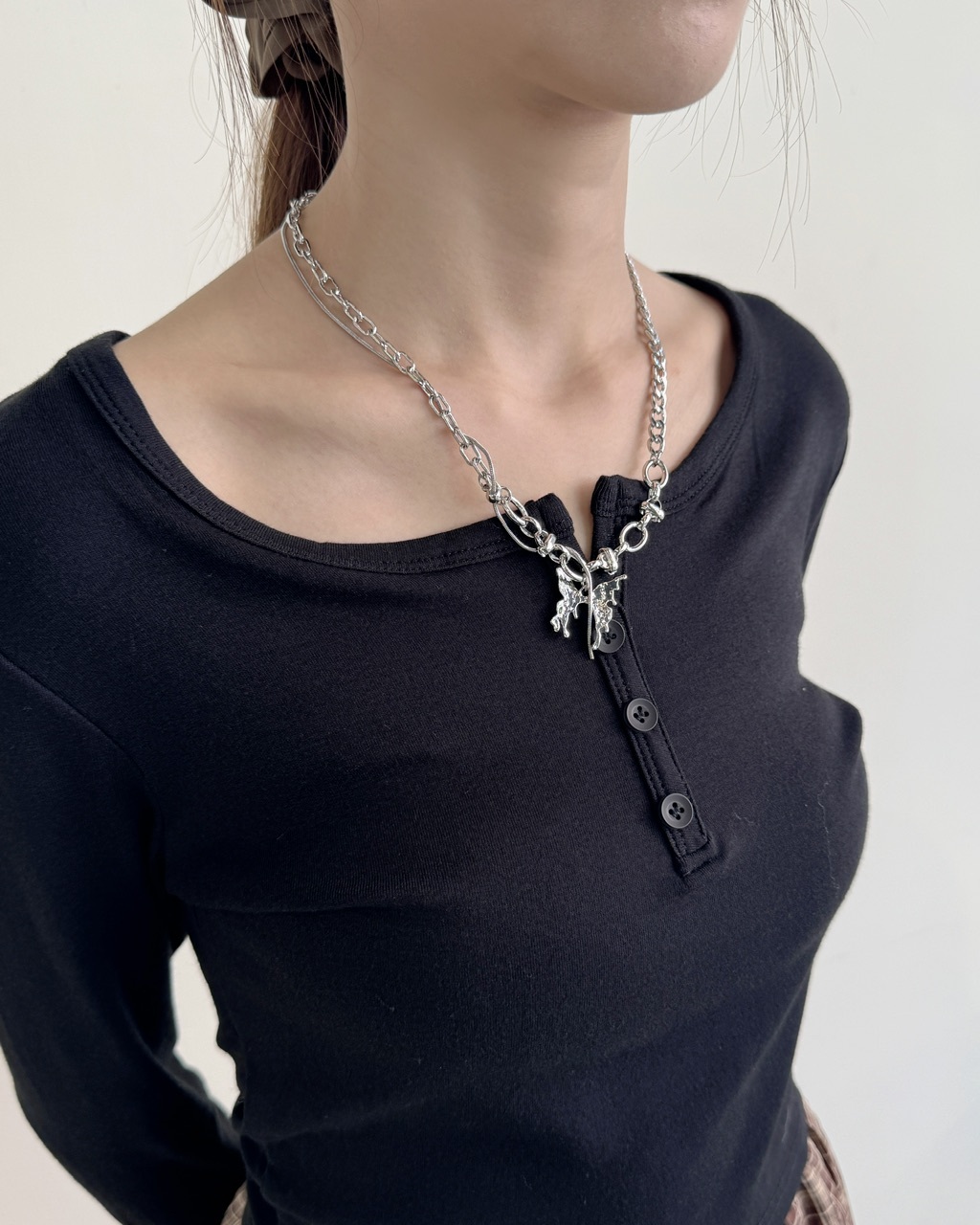 層次設計蝴蝶項鍊