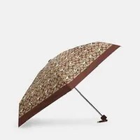 [S]  COACH BROWN CBS80 PNTS UV MINI UMBRELLA, 196395826278 (SUZZ10)