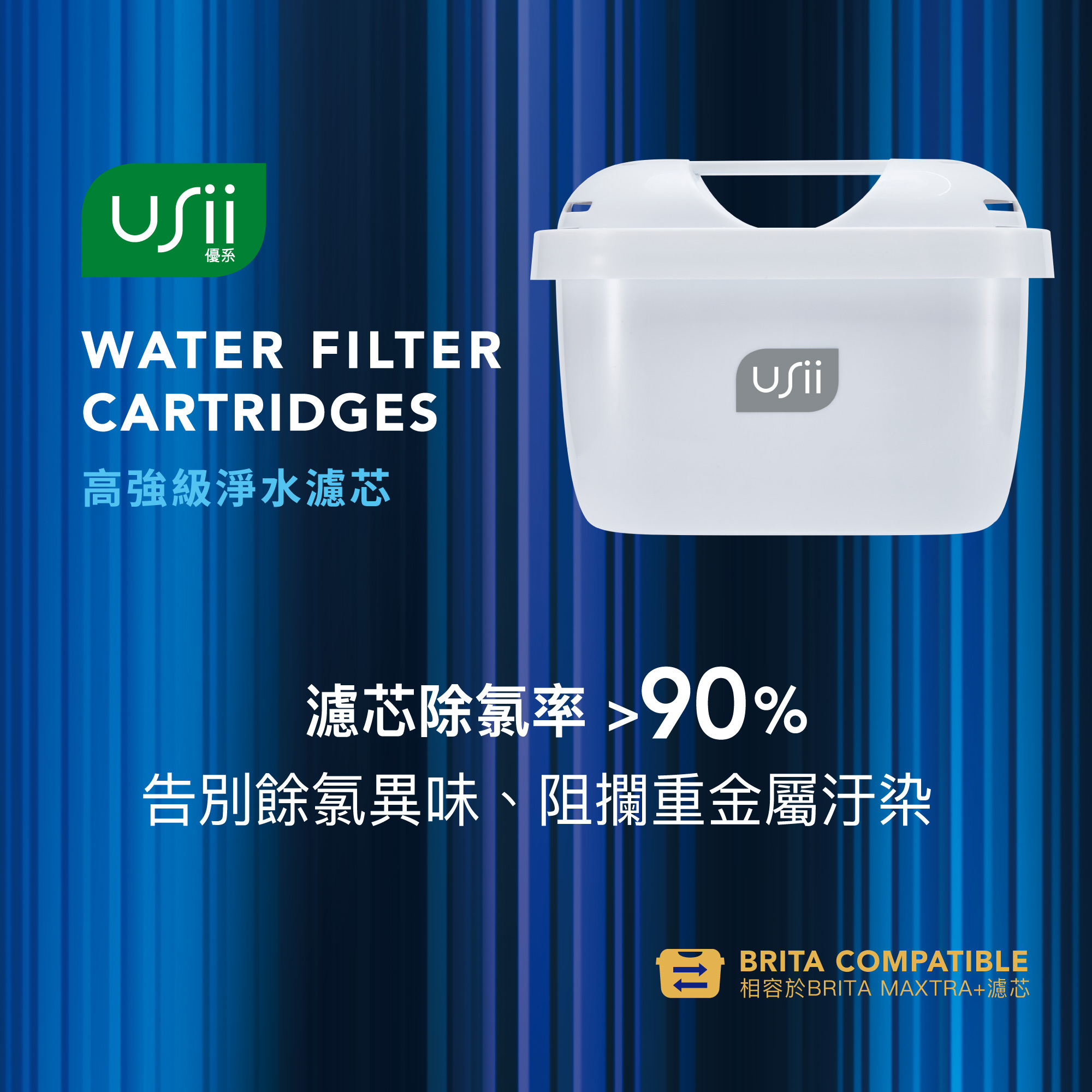 USii 高強級淨水濾芯4入組