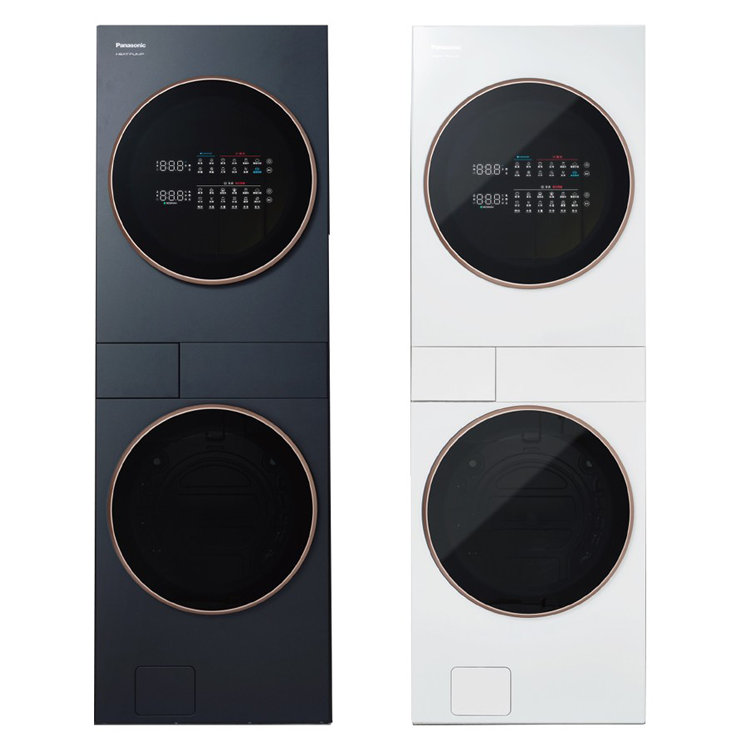 Panasonic 國際 洗17公斤+烘15公斤 熱泵除濕式 AI智慧雙控 洗烘衣機堆疊組(NA-V1715SP)