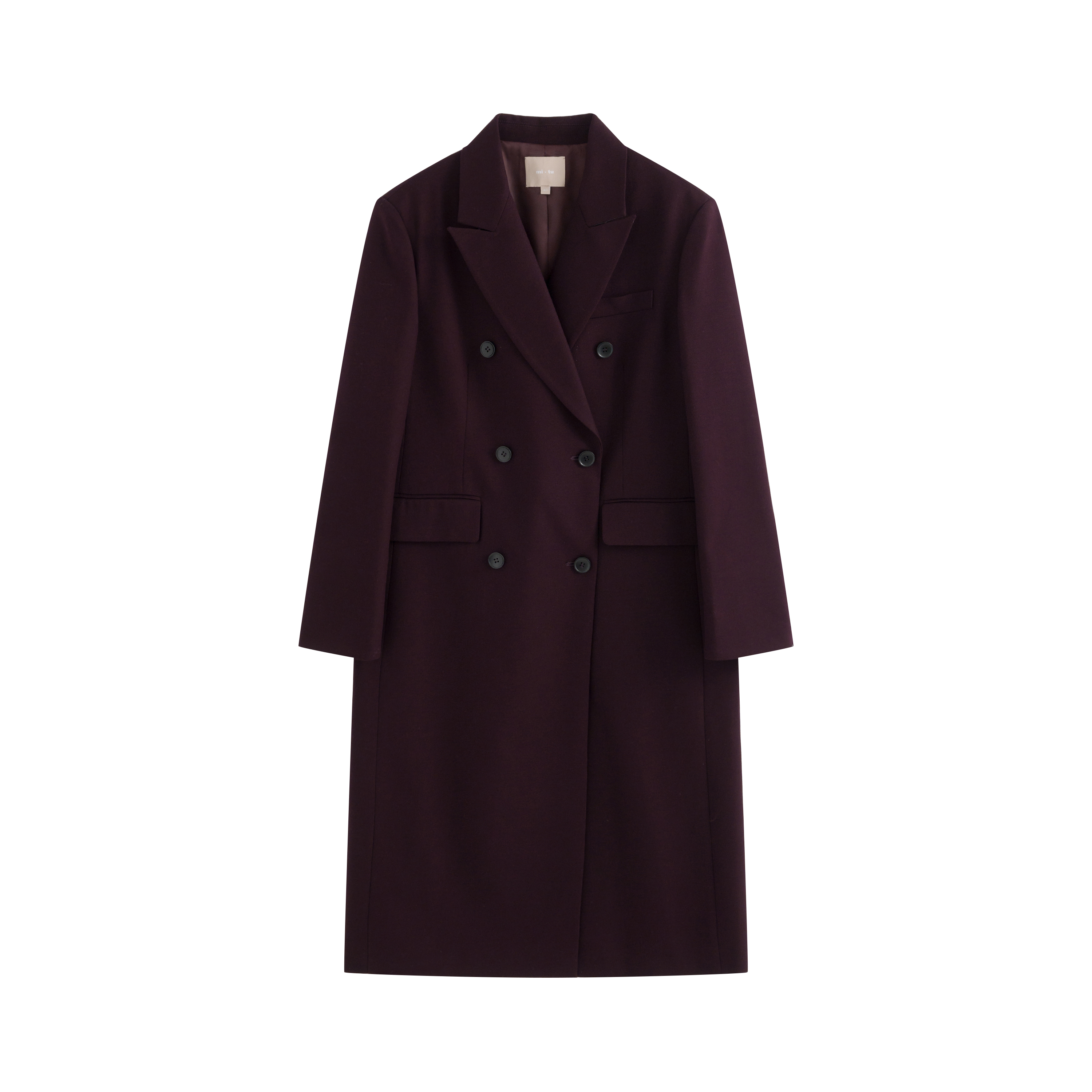 mi-tu 雙排釦羊毛大衣