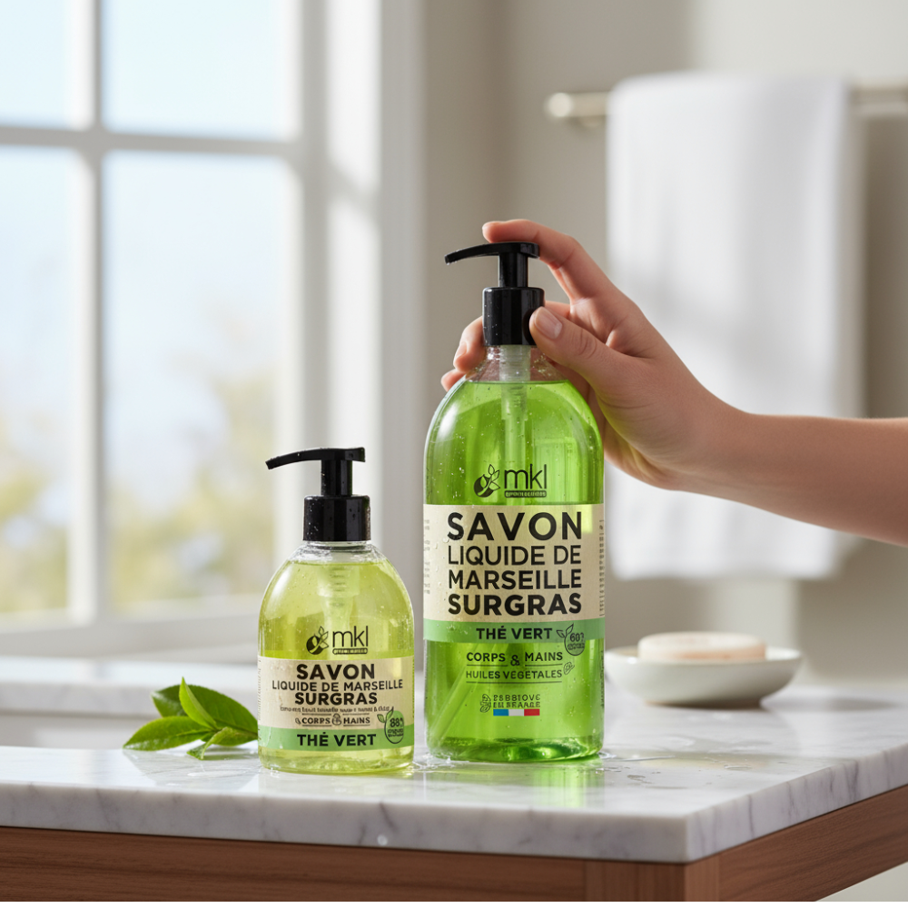 綠茶多酚 清新液體馬賽皂