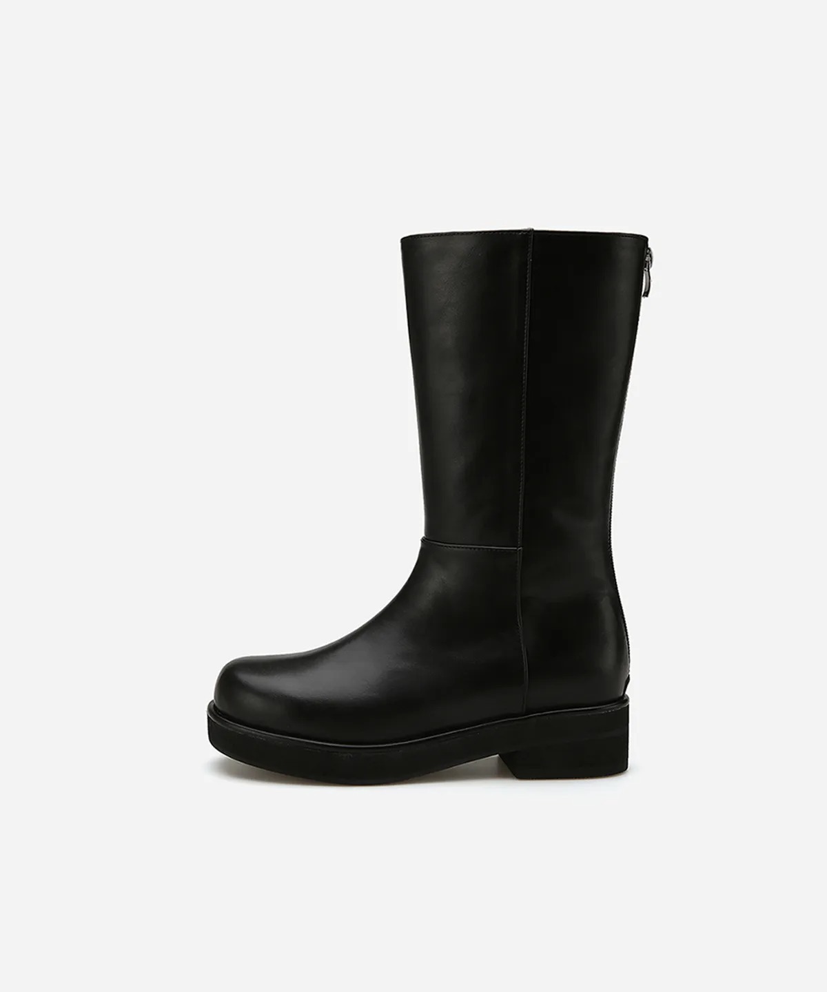 SALT AND CHOCOLATE Round Toe Middle Boots