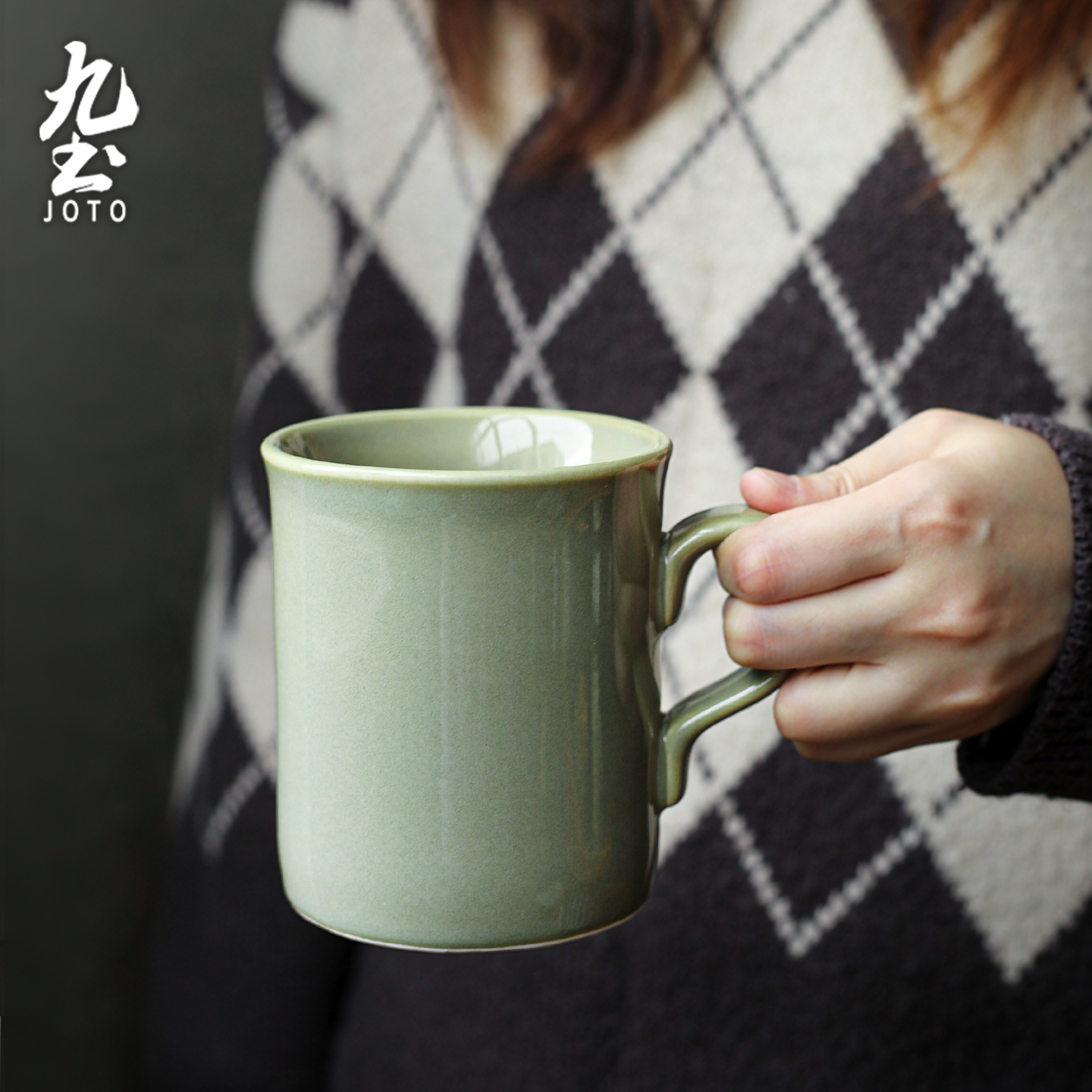 染付、盃 九土陶瓷窯變色馬克杯_CFR0156