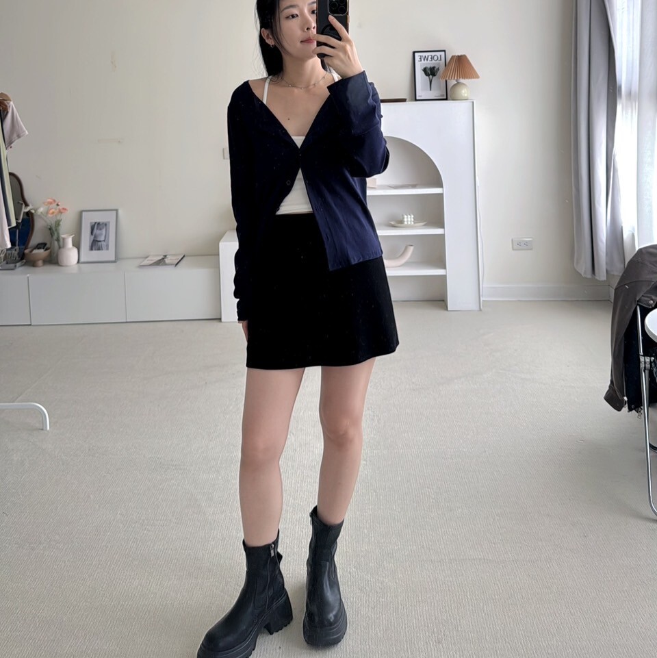 一秒長高韓國製真皮超顯瘦短靴（現貨）