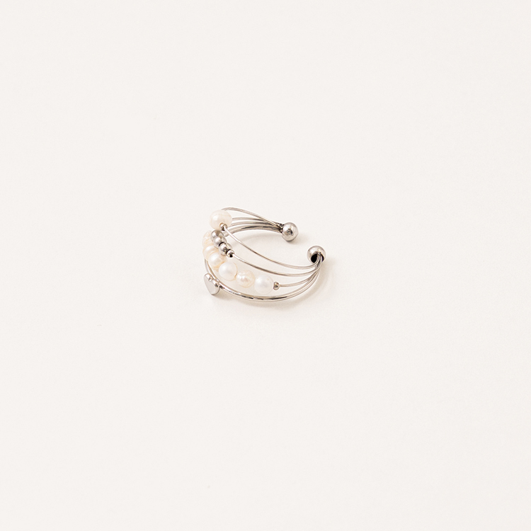 miramira珠光｜心動結緣珍珠戒指A1476-銀12109