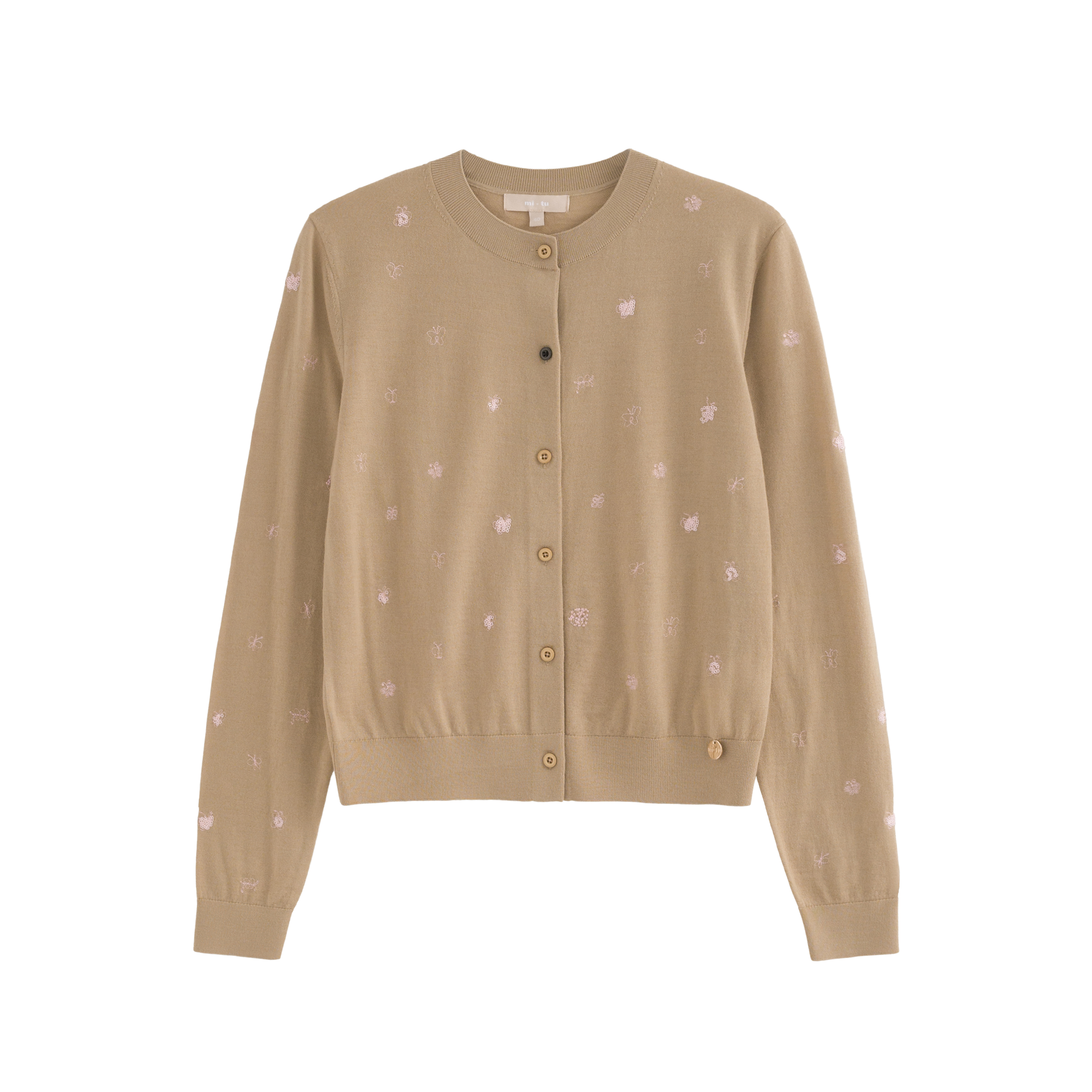 mi-tu 刺繡款羊毛開衫