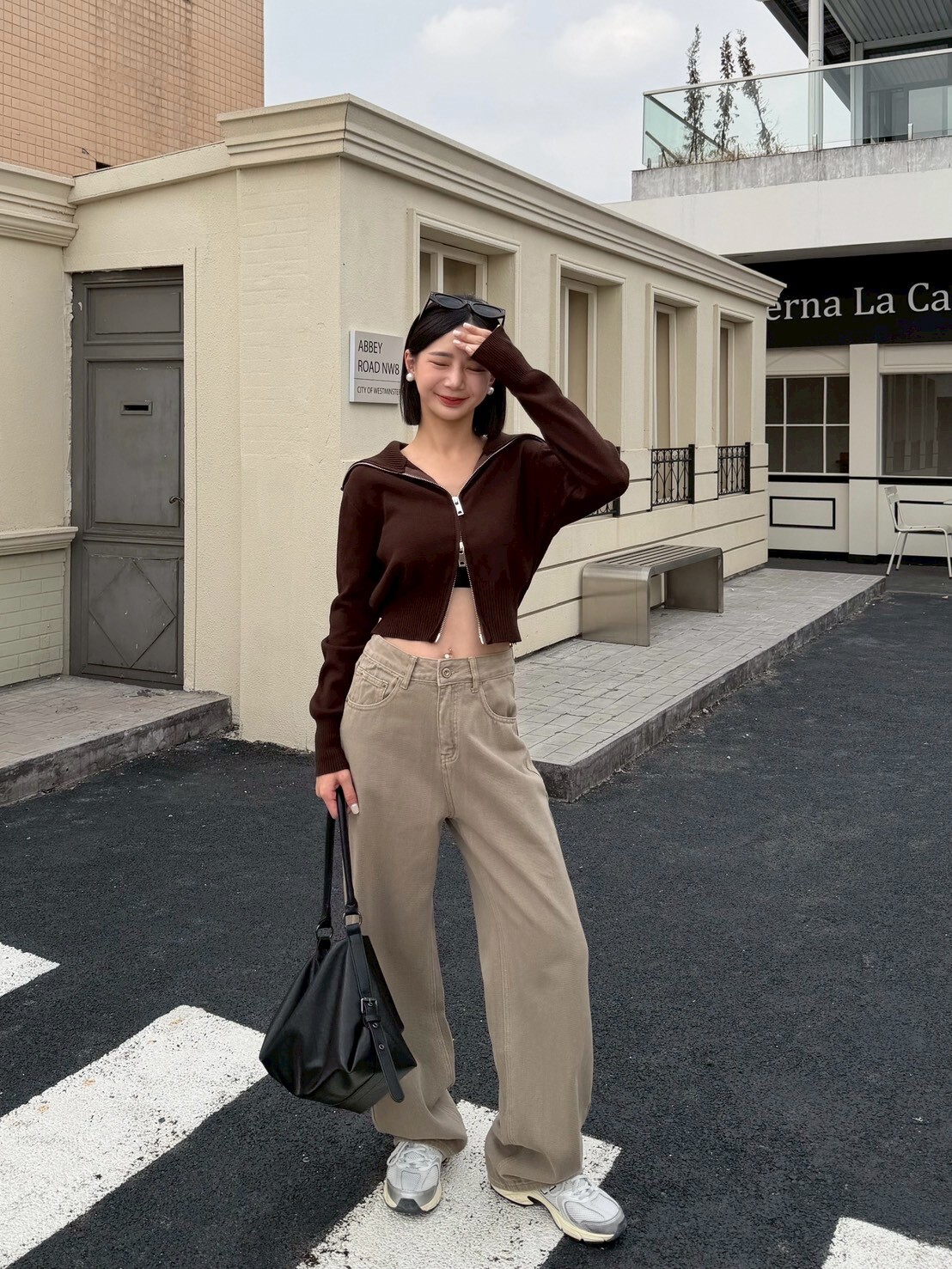 翻領雙拉鍊針織小外套