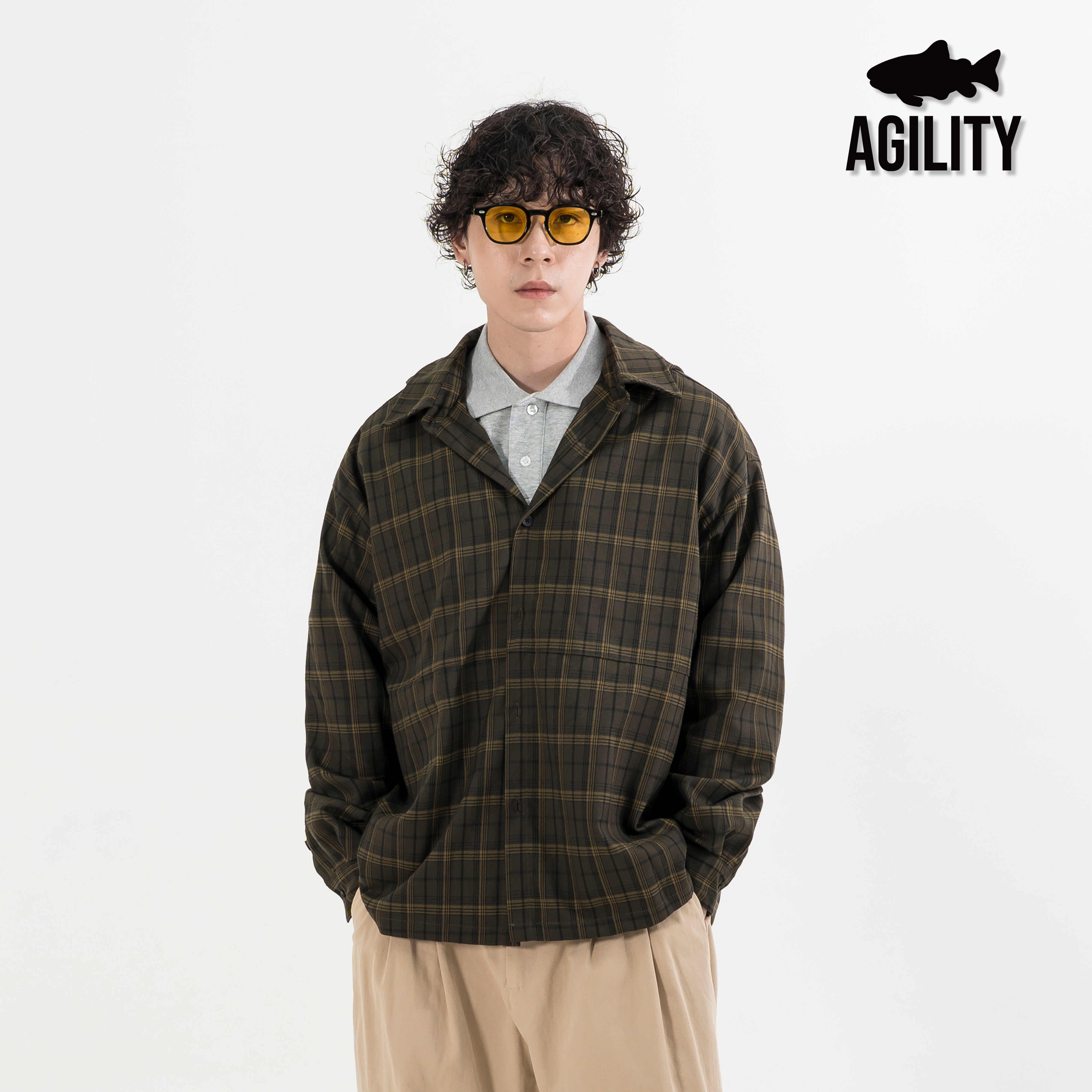 AGILITY Detachable Hooded Shirts 可拆連帽 長袖 格紋襯衫 [DS58]