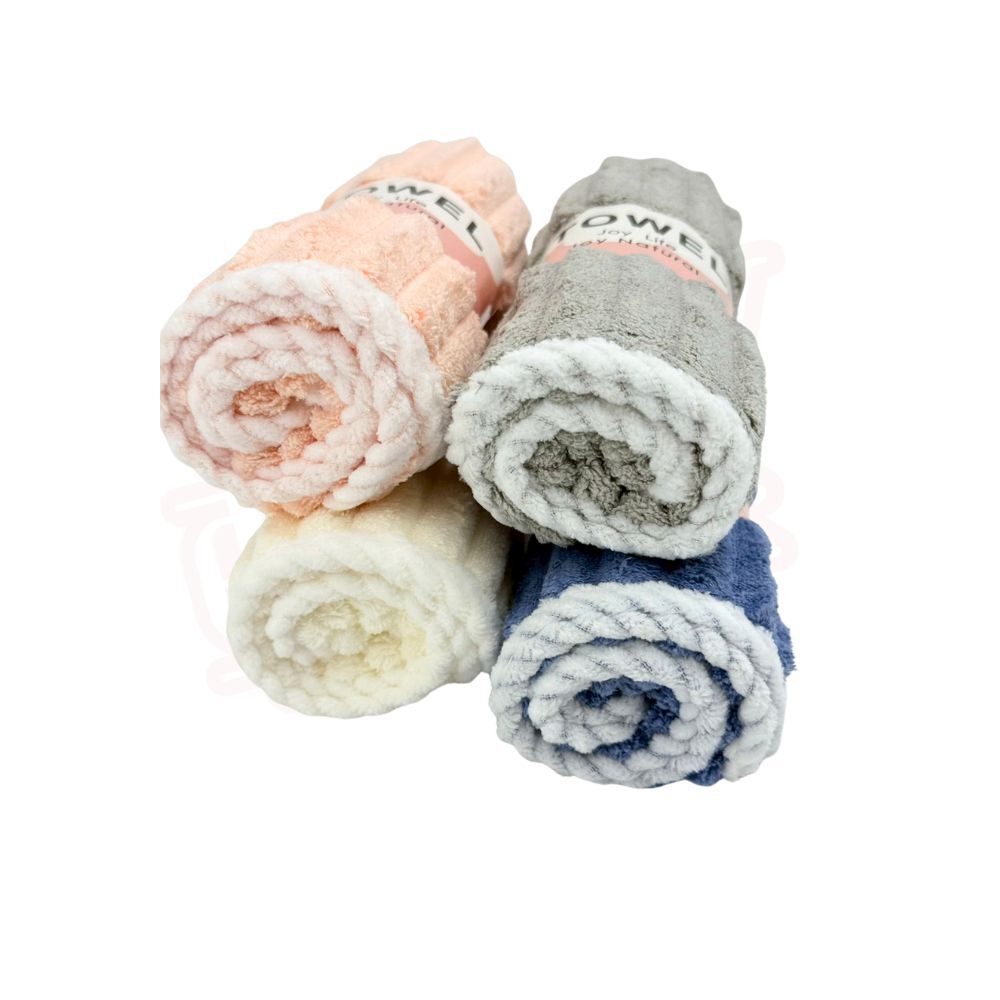 暖呼呼條紋毛巾35x75cm｜加厚柔軟・超強吸水【輕鬆購五金百貨】