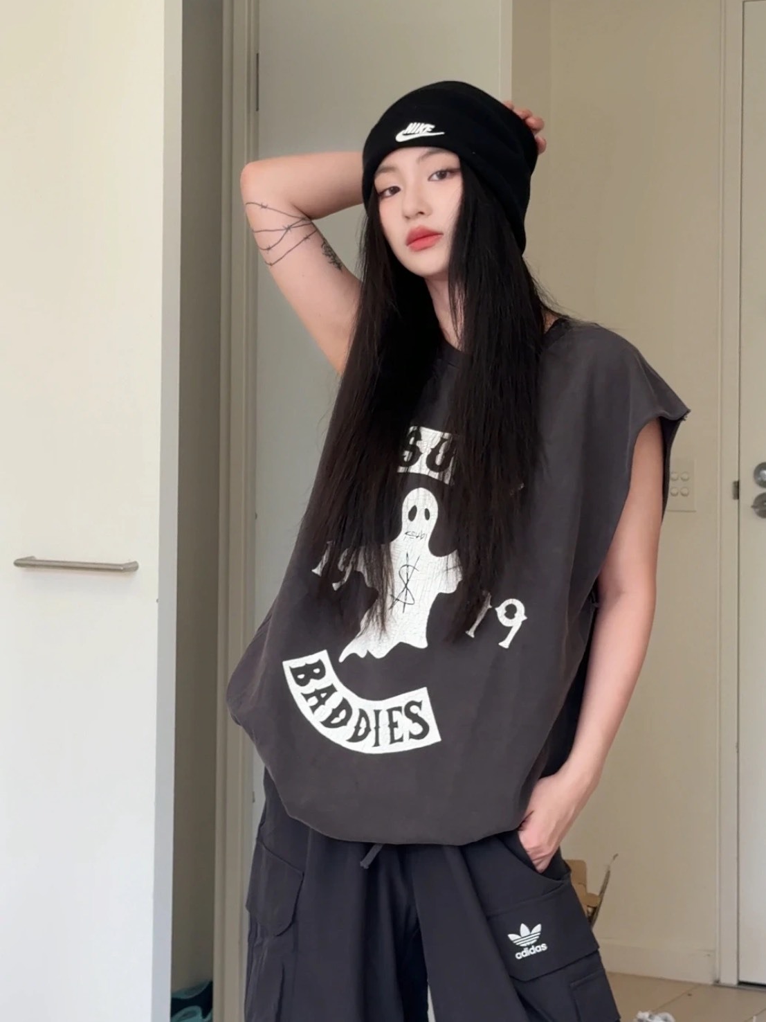 限時優惠價 NIKE 黑色 毛帽 男女同款