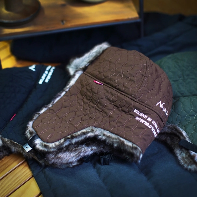 Nanga x Clef QUILT PILOT CAP 聯名款絎縫飛行毛帽