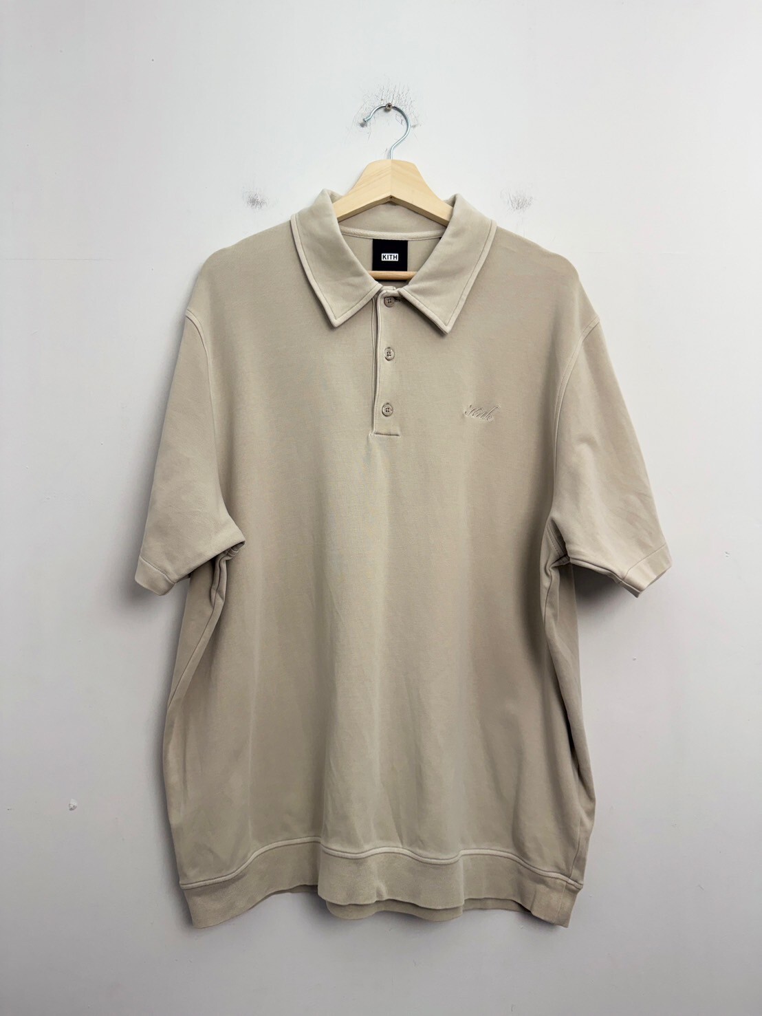 KITH Crystal Wash Interlock Graham Polo SIZE XL