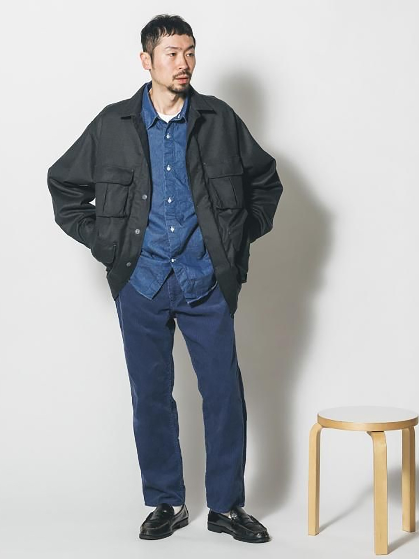 CATTA BDU Shirt Jacket-Washable Wool Charcoal