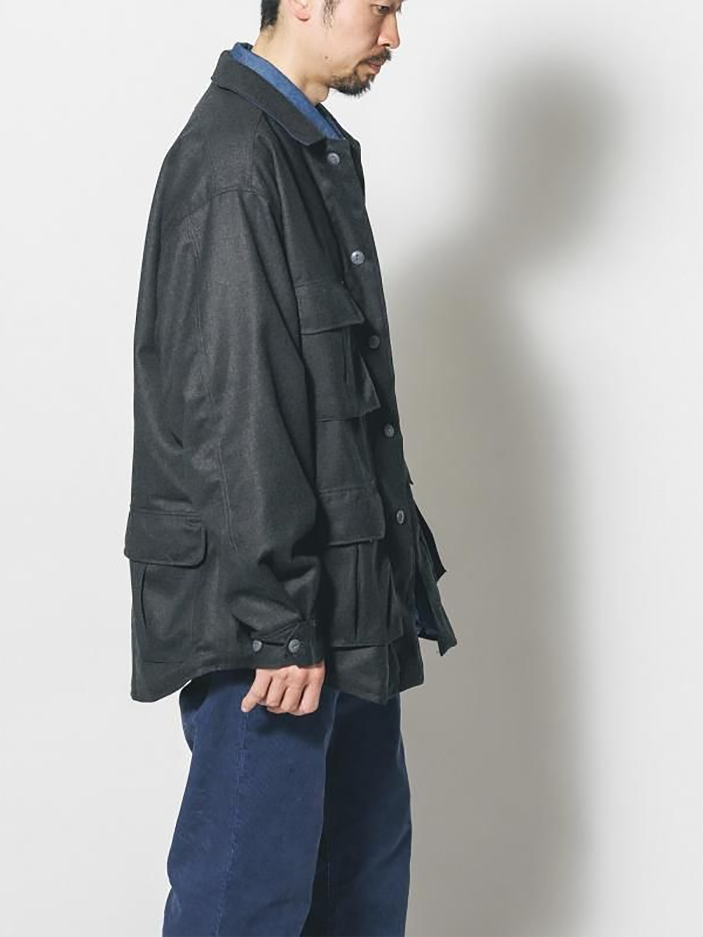 CATTA BDU Shirt Jacket-Washable Wool Charcoal