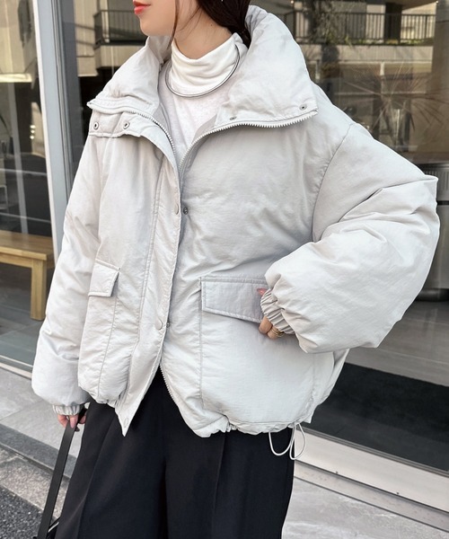 日本🇯🇵連線 And me 大口袋立領鋪棉外套 寬鬆 4色(任買兩件711免運)/預購