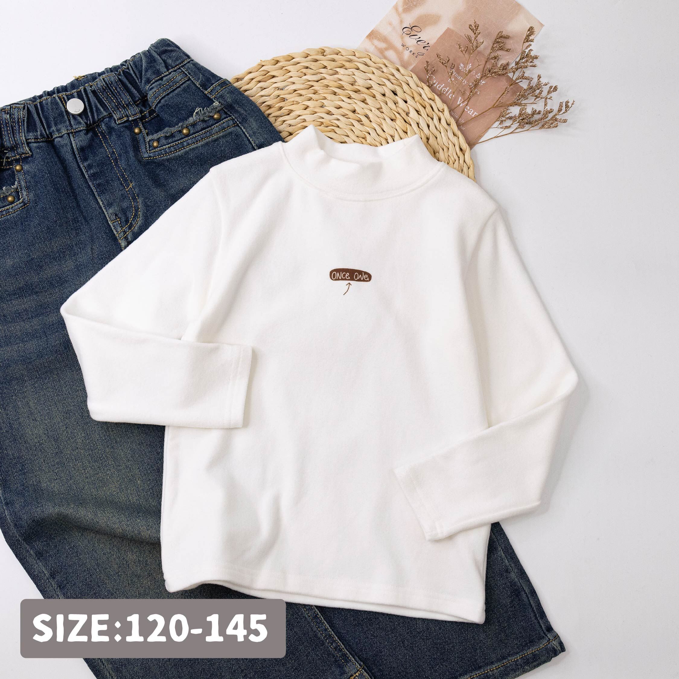 【H55096】英字膠印柔軟上衣/內搭衣