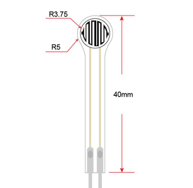 KEYES,電阻式,薄膜壓力感測模組,尺寸規格