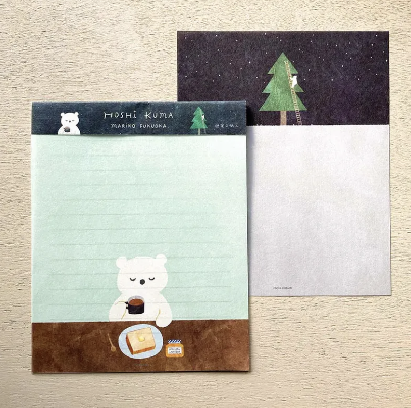 表現社｜福岡麻里子 星星熊 A5 插畫信紙本