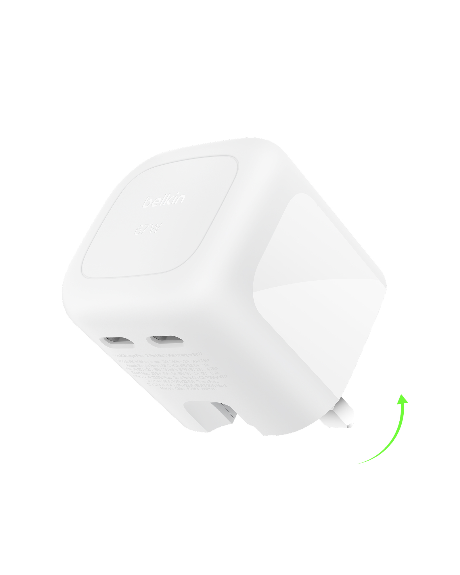 BoostCharge Pro Dual USB-C GaN Wall Charger 67W [WCH020]