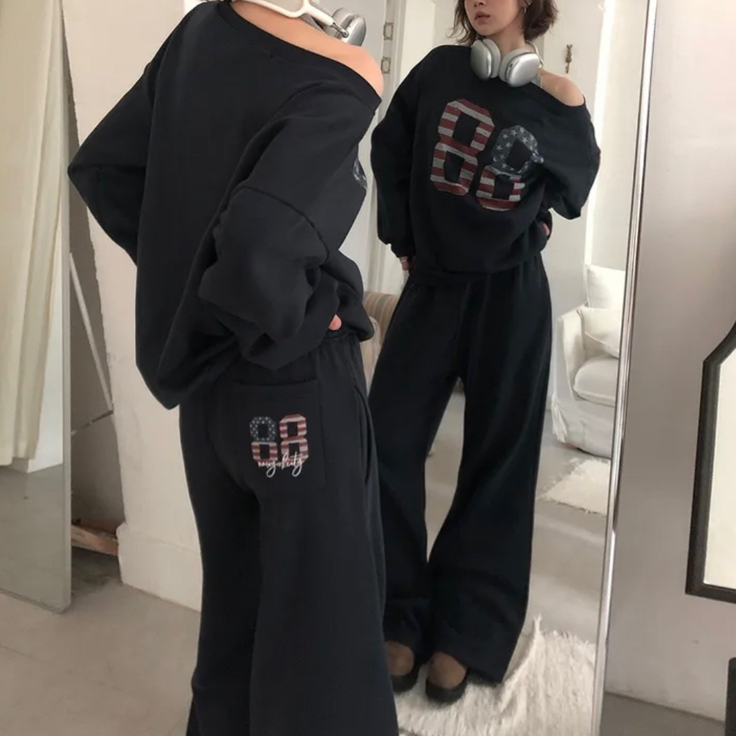 【優惠預訂】韓國USA 88 衛衣套裝（4色）