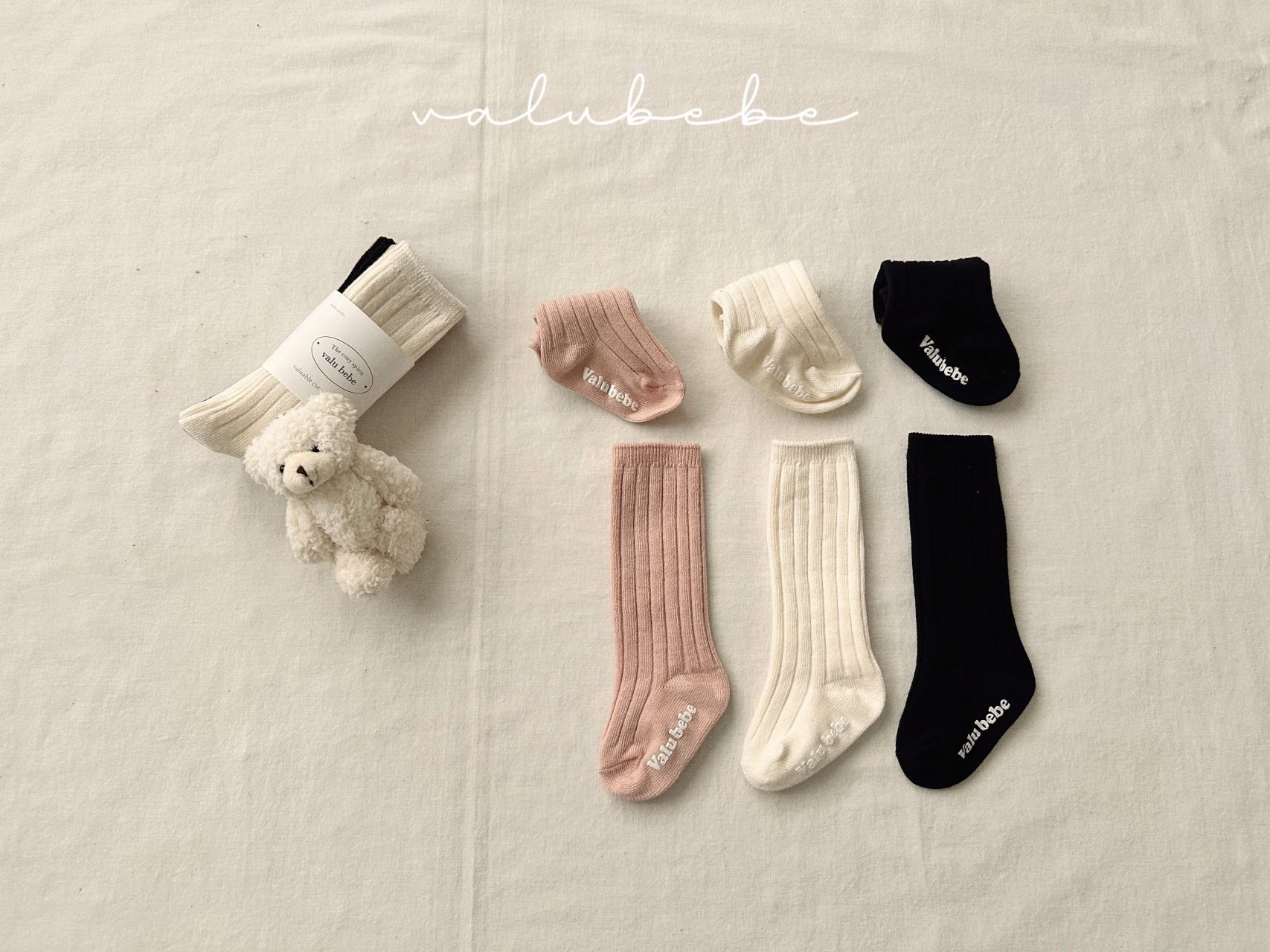 Valu Bebe Daily Ribbed Socks（3P）