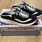 [S] SKECHERS BLACK WHITE CONTOUR FOAM-VINTAGE DREAM, 150603-BKW (SUZZ77)