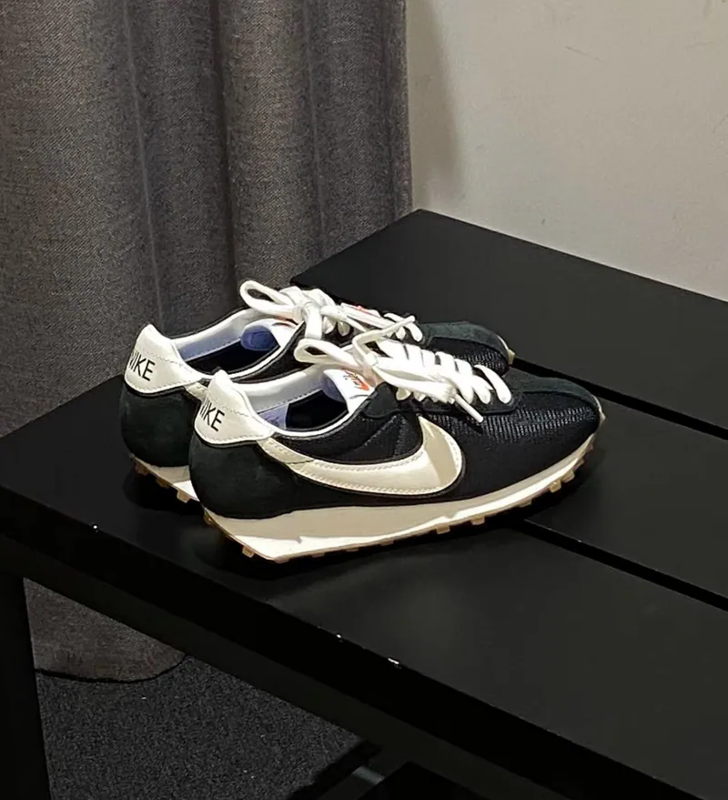 NIKE W LD-1000 黑白窩夫格紋 復古運動鞋