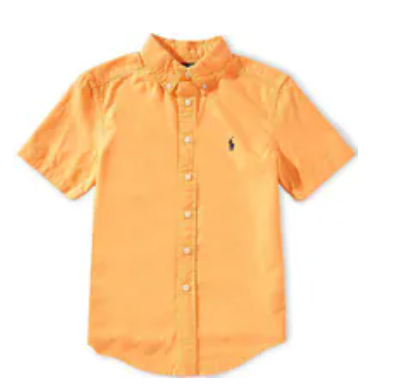 [S] POLO RALPH LAUREN ORANGE BIG KID CLASSIC POLO SHIRT, 323970149002-ORANGE (SUZZ87)