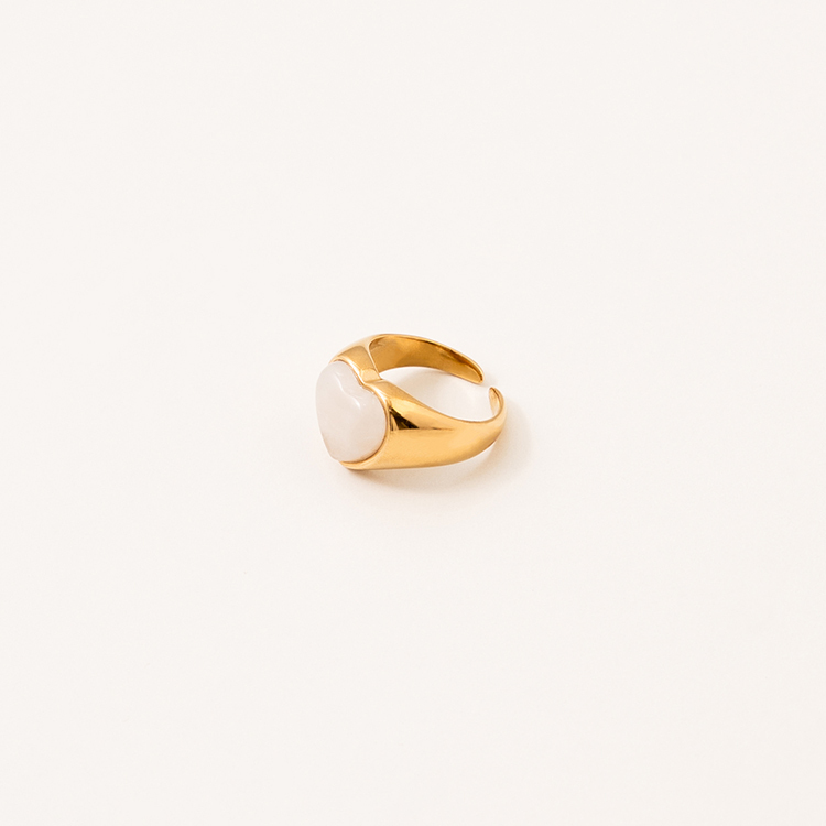 miramira微光｜單環粉膚寶石愛心戒指A2421-金67639