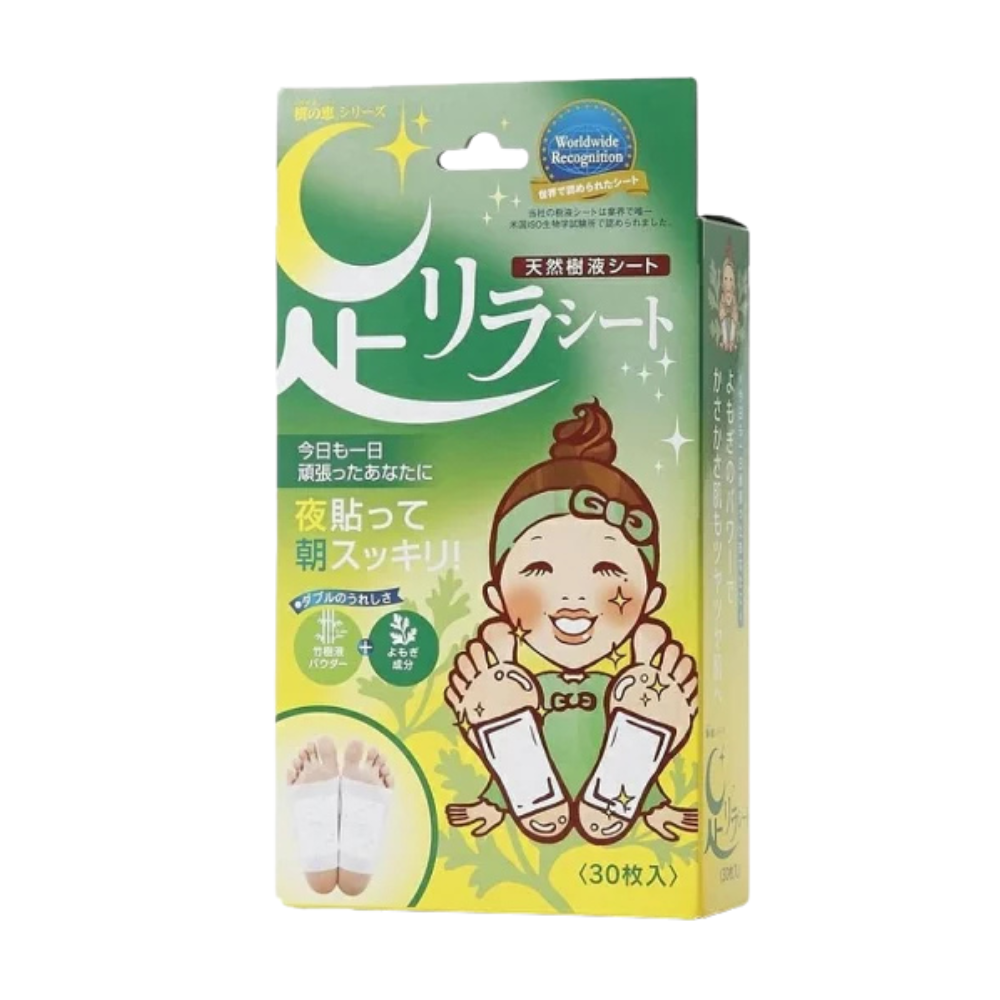 樹之惠  日本天然樹液排毒足貼 30枚 艾草 綠色 (Barcode:4975729200900)