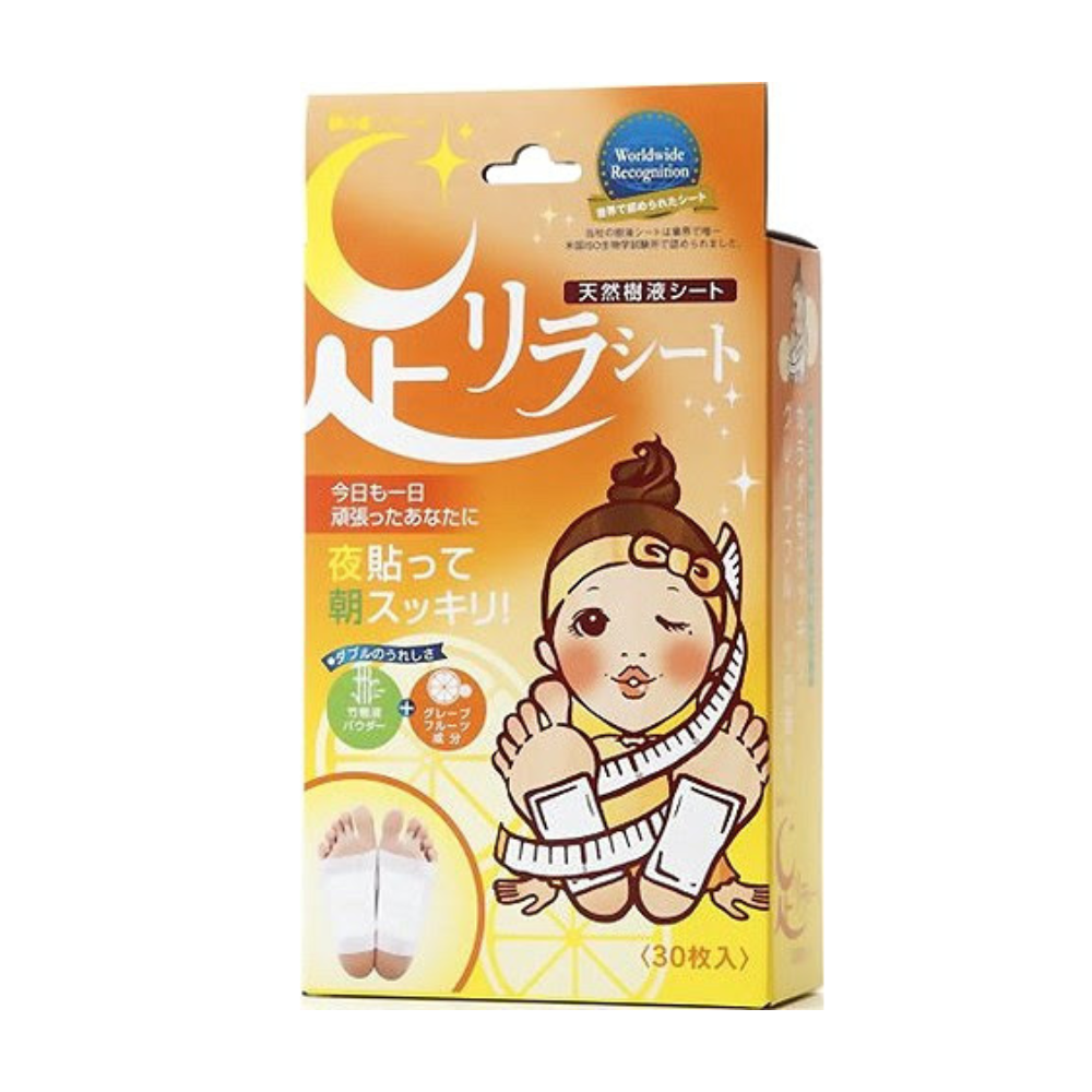 樹之惠  日本天然樹液排毒足貼 30枚 柚子 橙色 (Barcode:4975729200917)